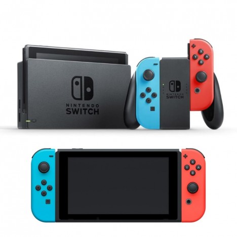 Nintendo Switch con Joy-Con azul neón/rojo neón