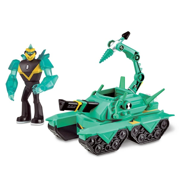 Vehículo Transformable Ben 10 Con Figura - Diamond Head Power Tank