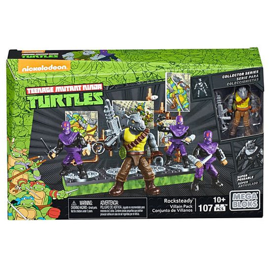 Paquete de villano Rocksteady de las Tortugas Ninja mutantes adolescentes de Mega Bloks