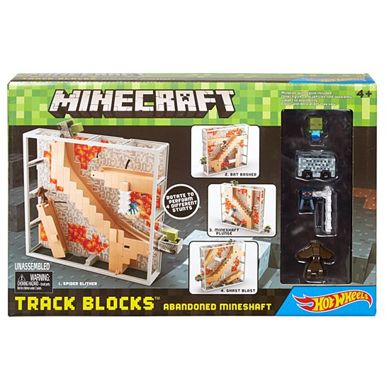 Minecraft Hot Wheels Track Blocks Juego de juego de pozo de mina abandonado