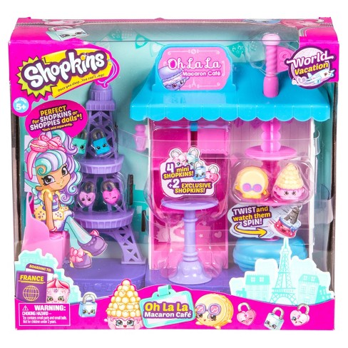 Shopkins Temporada 8 Vacaciones Mundiales - Oh La La Macaron Cafe Playset