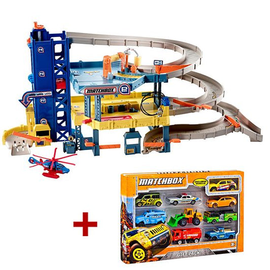 Set de regalo Matchbox Garage con 9 coches