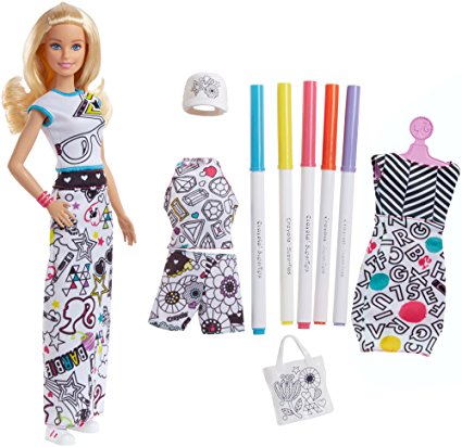 Barbie Crayola Color-In Fashion Muñeca y modas