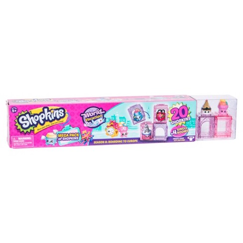 Shopkins Temporada 8 Vacaciones Mundiales - Embarque a Europa Mega Pack