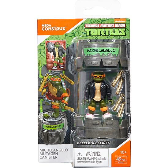 Mega Construx Teenage Mutant Ninja Turtles Serie Clásica Michelangelo Mutagen Canister