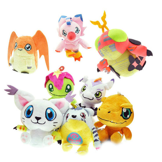 Lindo 12CM Digimon Toys Adventure Agumon Patamon divertido relleno Gabumon para niños muñecas