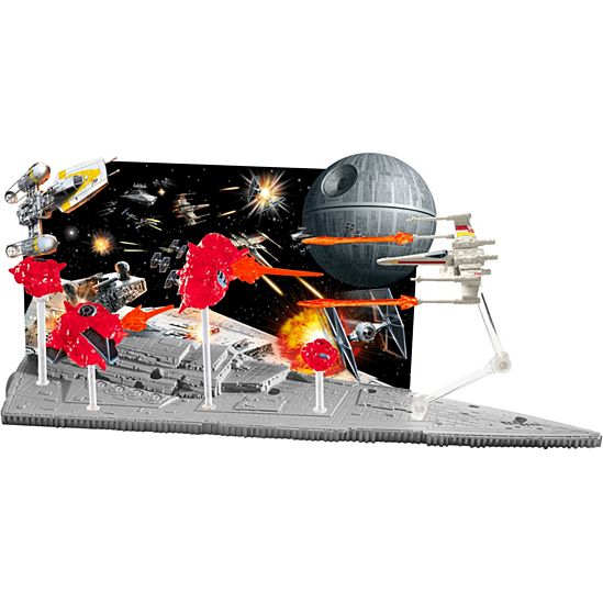 Set de juego de escenas de batalla de nave espacial Star Wars de Hot Wheels